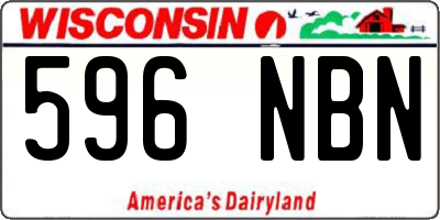 WI license plate 596NBN