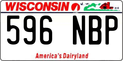 WI license plate 596NBP