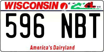 WI license plate 596NBT
