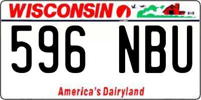 WI license plate 596NBU