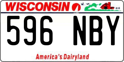 WI license plate 596NBY