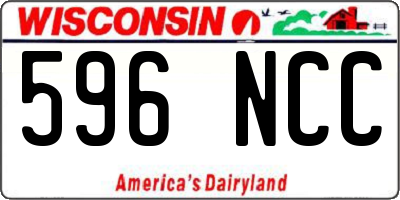 WI license plate 596NCC