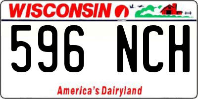 WI license plate 596NCH