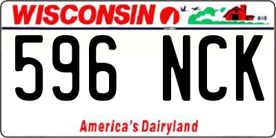 WI license plate 596NCK
