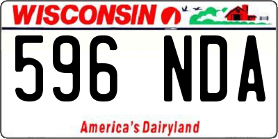 WI license plate 596NDA