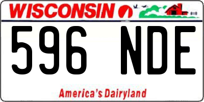 WI license plate 596NDE