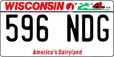 WI license plate 596NDG