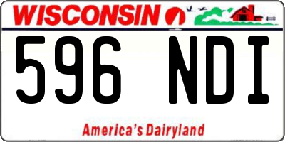 WI license plate 596NDI
