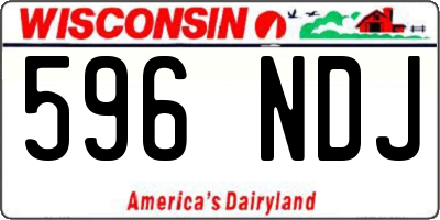 WI license plate 596NDJ