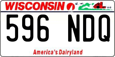 WI license plate 596NDQ