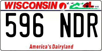 WI license plate 596NDR