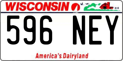 WI license plate 596NEY
