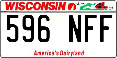 WI license plate 596NFF