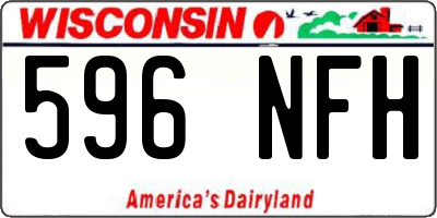 WI license plate 596NFH
