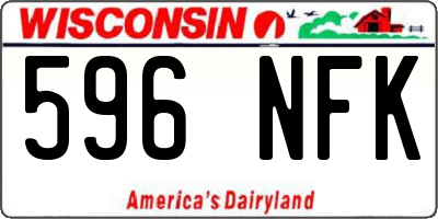 WI license plate 596NFK