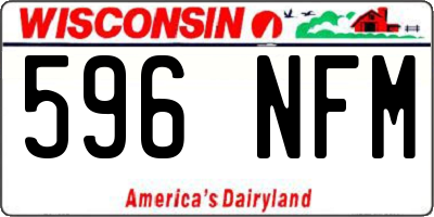 WI license plate 596NFM