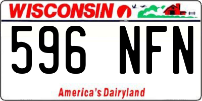 WI license plate 596NFN