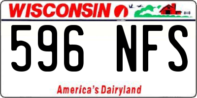 WI license plate 596NFS