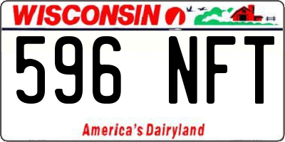 WI license plate 596NFT