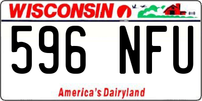 WI license plate 596NFU