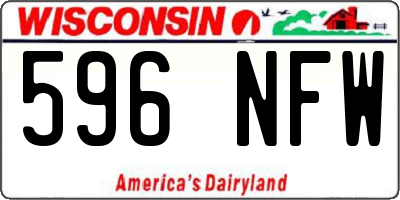 WI license plate 596NFW
