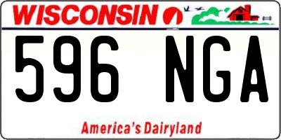 WI license plate 596NGA