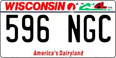 WI license plate 596NGC