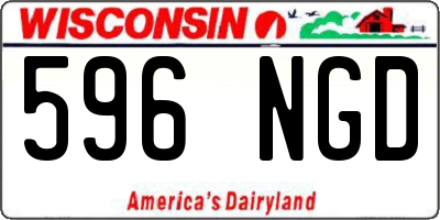WI license plate 596NGD