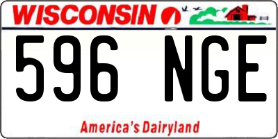 WI license plate 596NGE