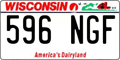 WI license plate 596NGF
