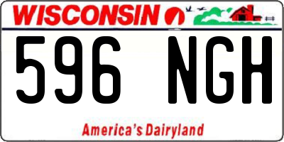 WI license plate 596NGH