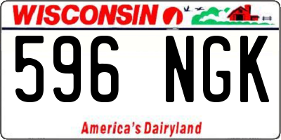 WI license plate 596NGK