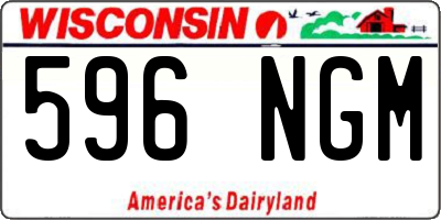 WI license plate 596NGM