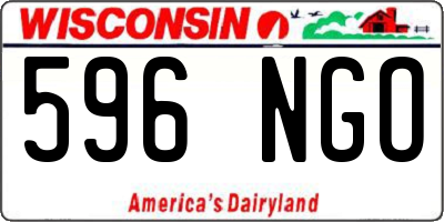 WI license plate 596NGO