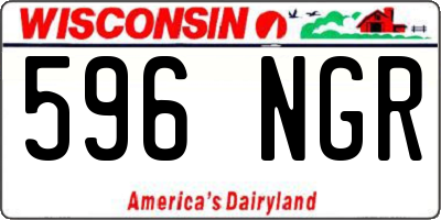 WI license plate 596NGR