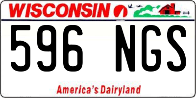 WI license plate 596NGS