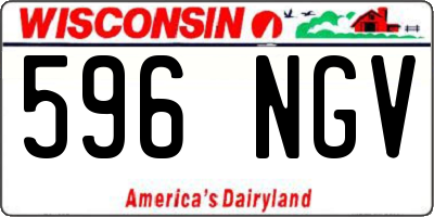 WI license plate 596NGV