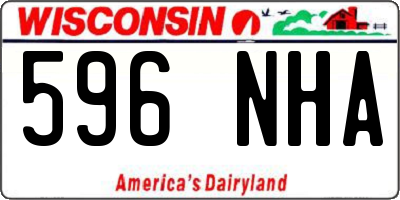 WI license plate 596NHA