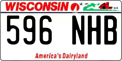 WI license plate 596NHB