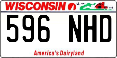 WI license plate 596NHD