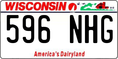 WI license plate 596NHG
