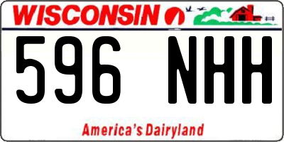 WI license plate 596NHH