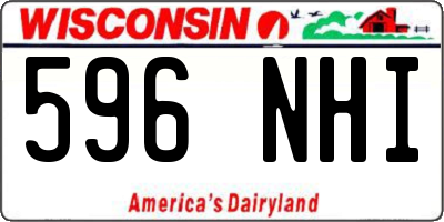 WI license plate 596NHI