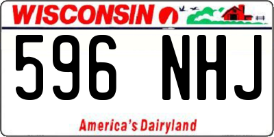 WI license plate 596NHJ
