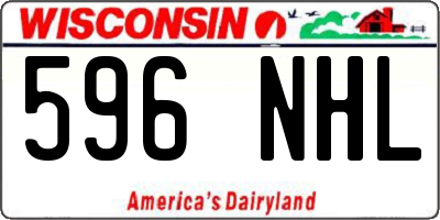 WI license plate 596NHL