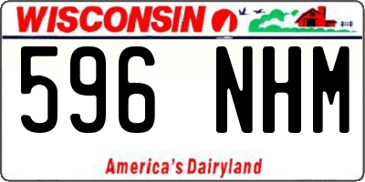 WI license plate 596NHM