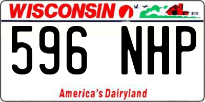 WI license plate 596NHP