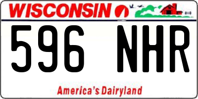 WI license plate 596NHR
