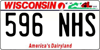 WI license plate 596NHS