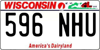 WI license plate 596NHU
